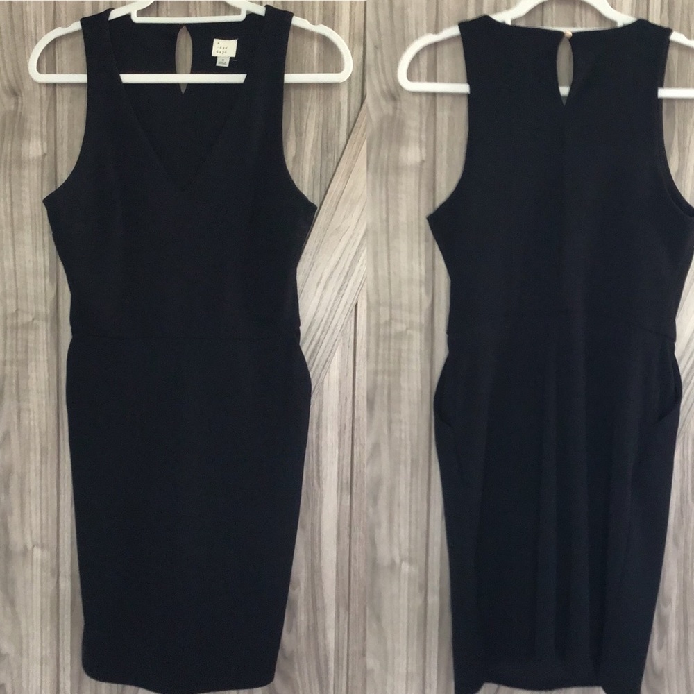 Sleeves black dress